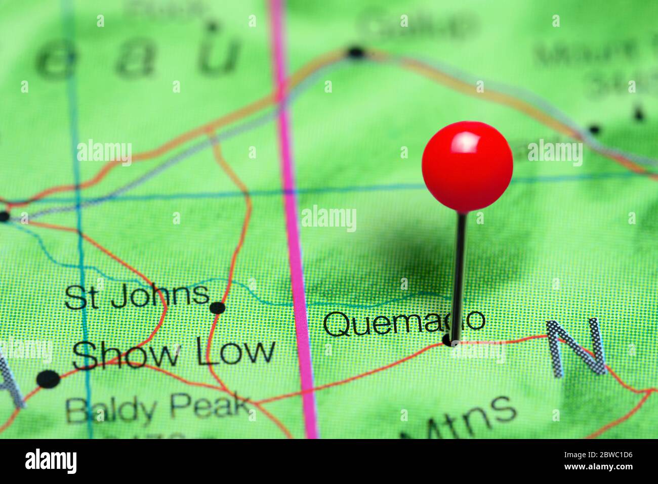 Quemado pinned on a map of New Mexico, USA Stock Photo Alamy