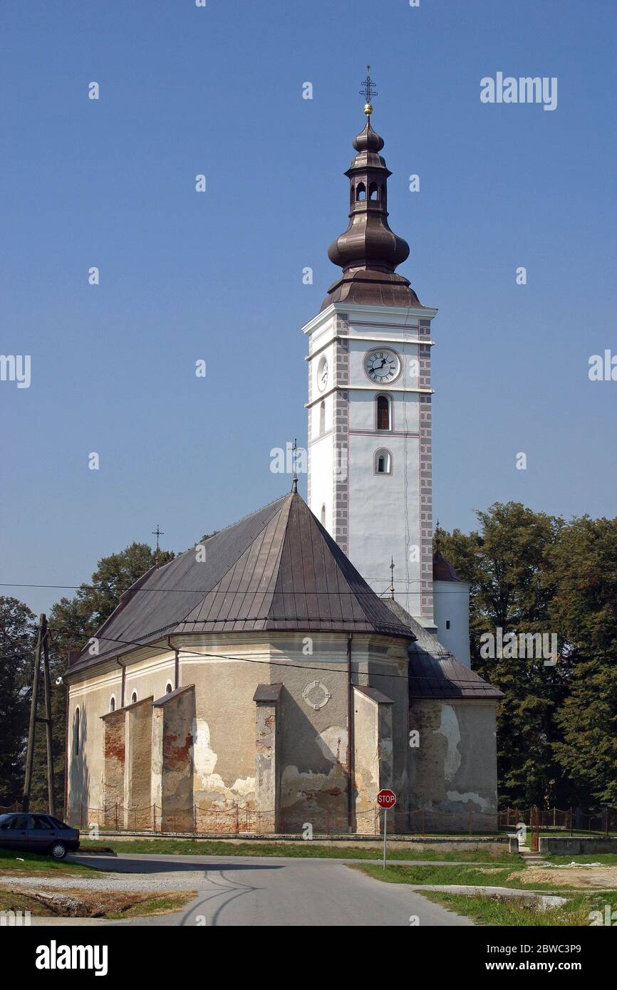 Parish Church of the Assumption of the Virgin Mary in Nova Raca, Croatia Stock Photo