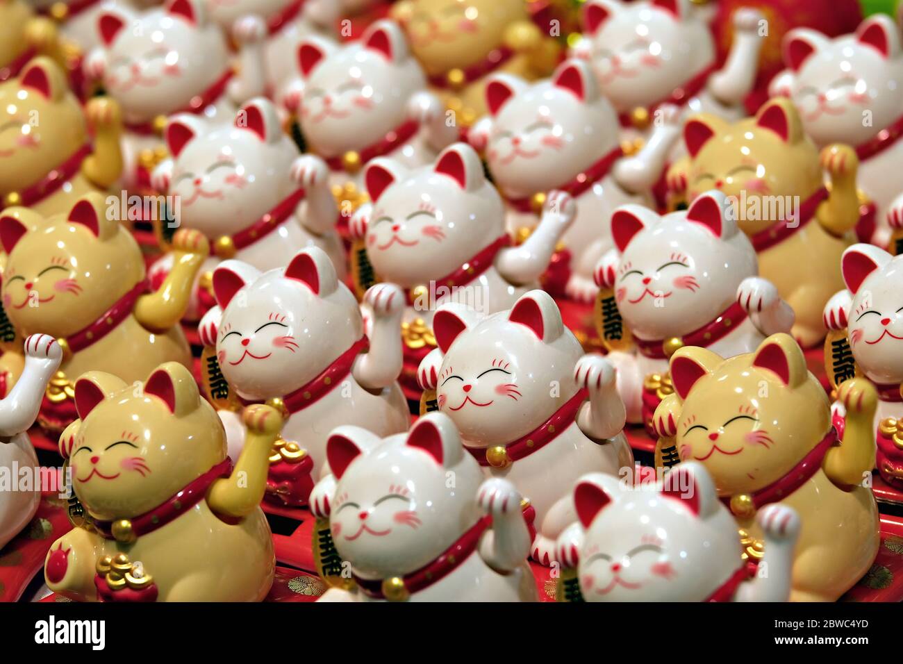 Collection of Japanese lucky cats Stock Photo Alamy