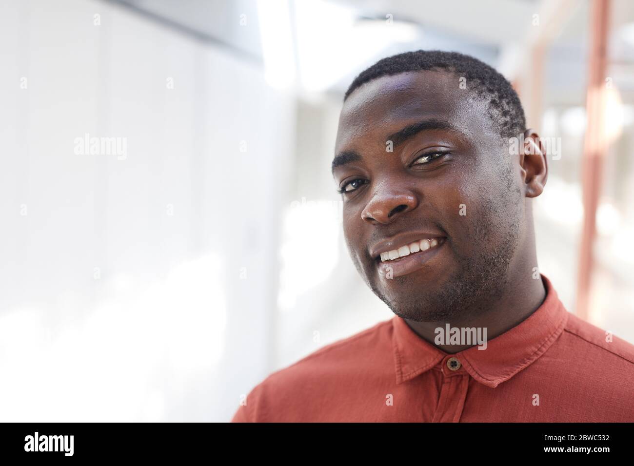 Head and shoulders portrait of contemporary African-American man ...