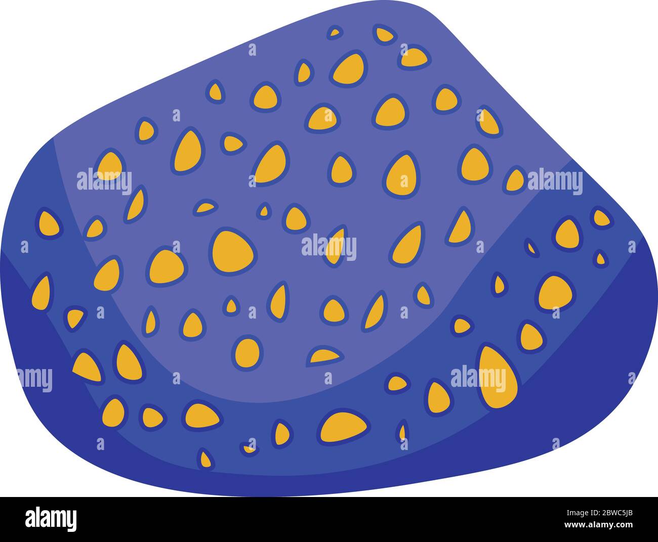 Blue coral icon, isometric style Stock Vector