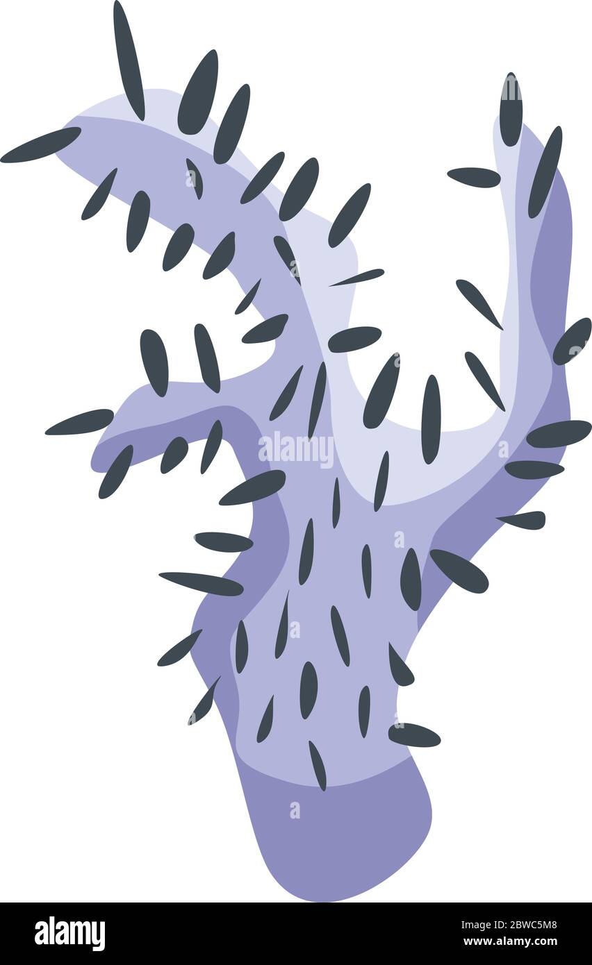 Plant coral icon, isometric style Stock Vector