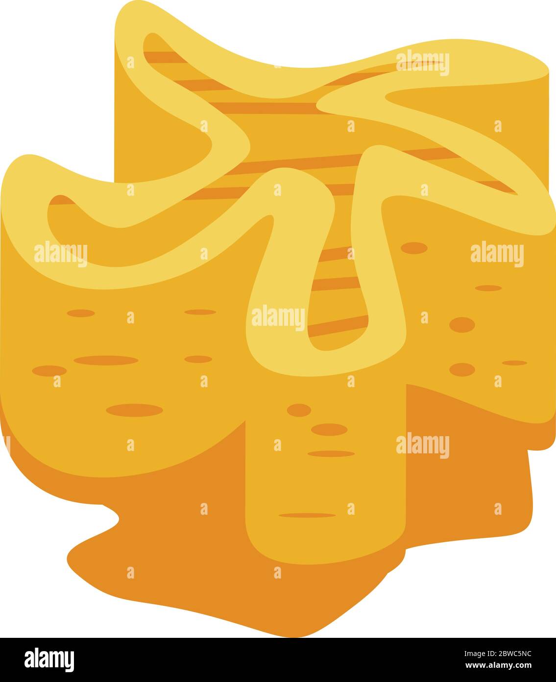 Star yellow coral icon, isometric style Stock Vector