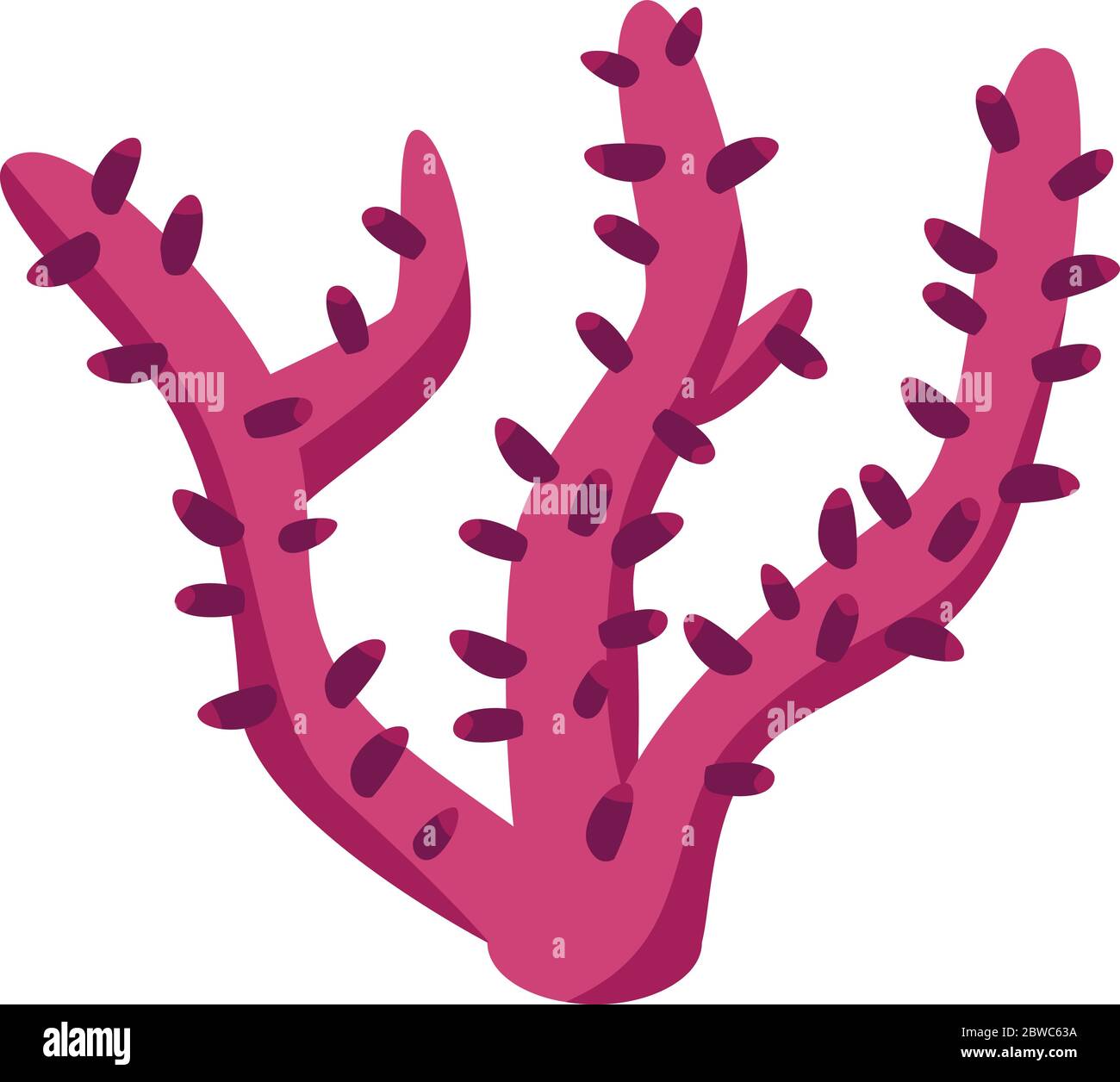 Aquarium coral icon, isometric style Stock Vector