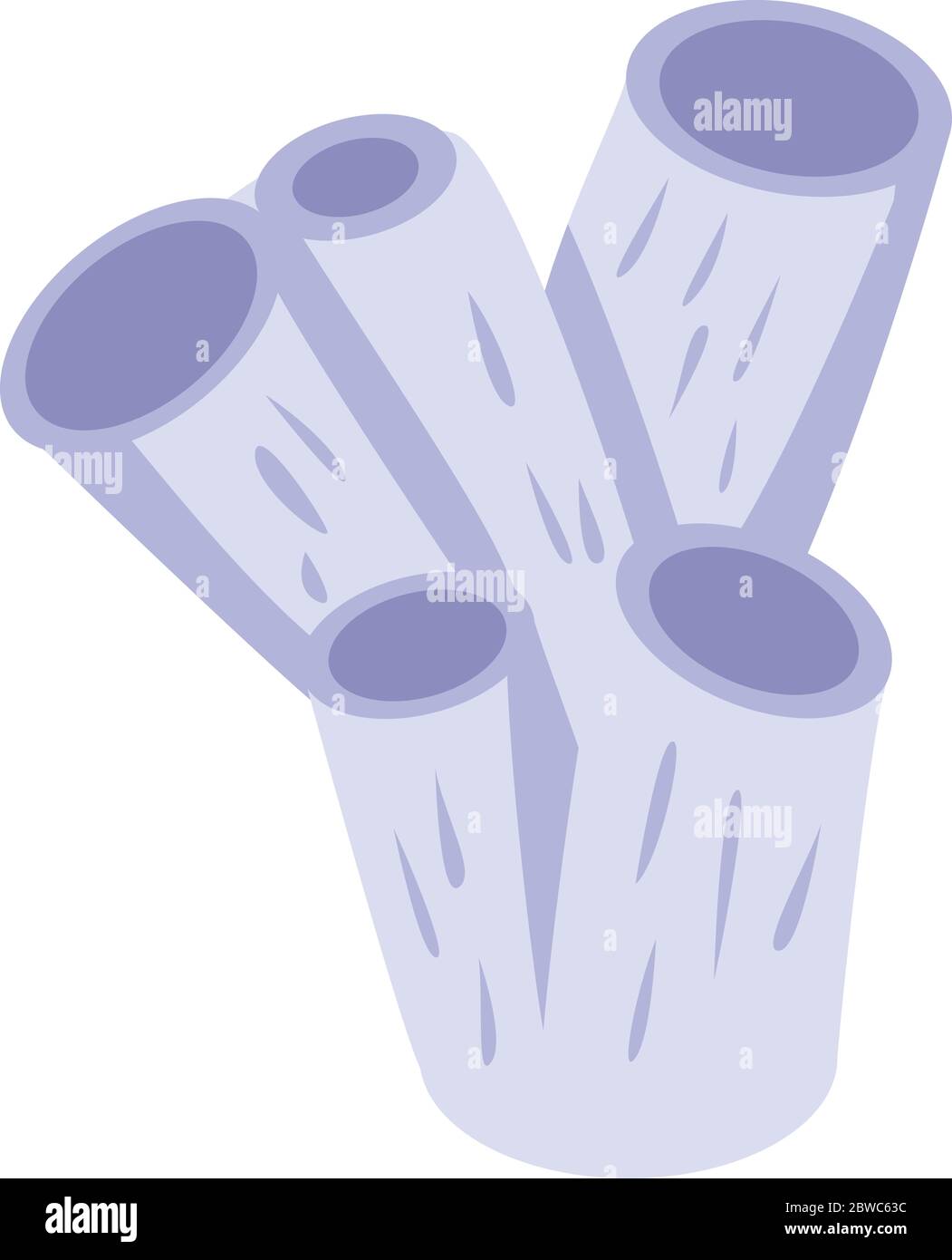 Seabed coral icon, isometric style Stock Vector