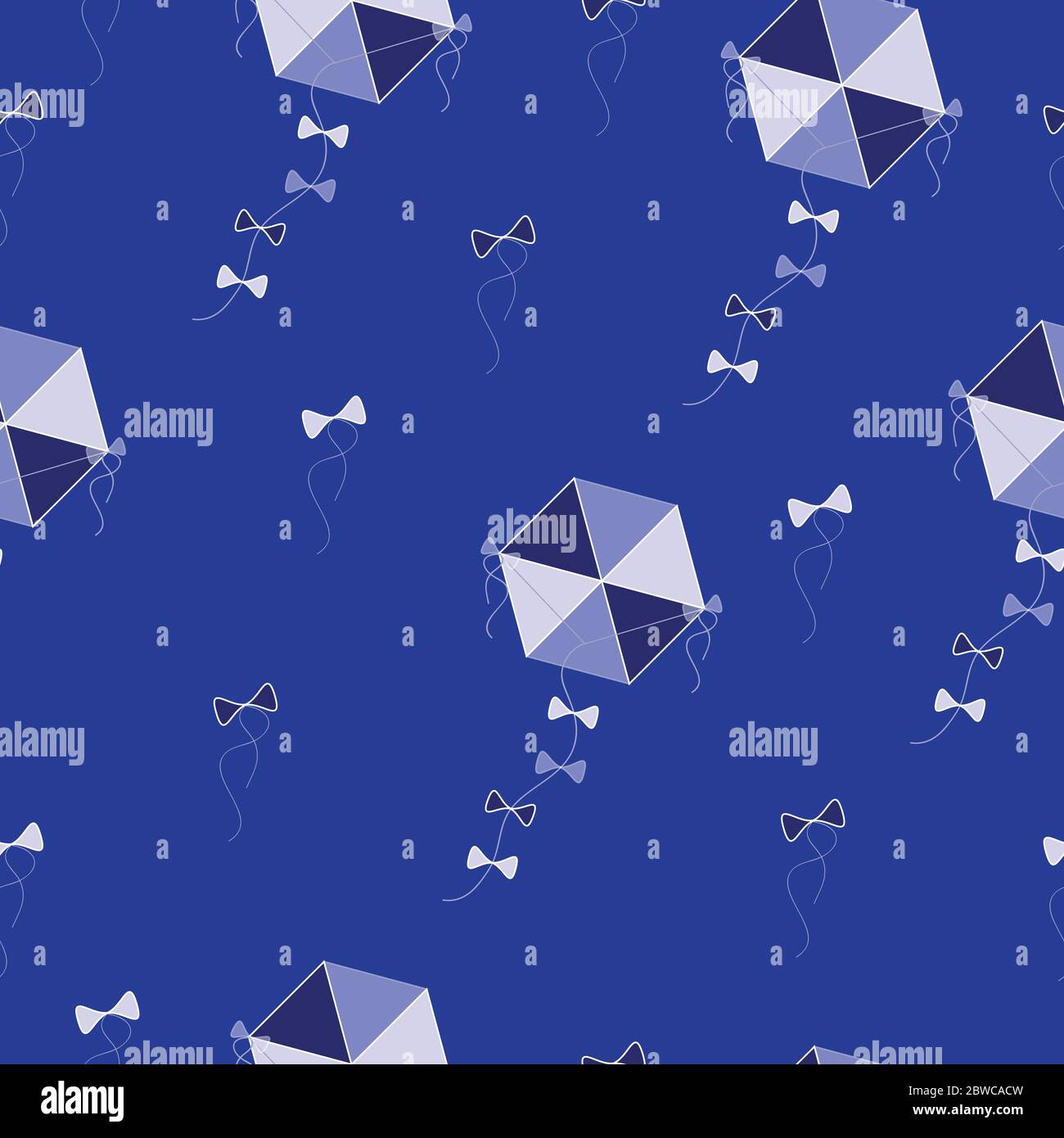Blue Kite Pattern Seamless pattern with kites hi-res stock photography and images - Alamy