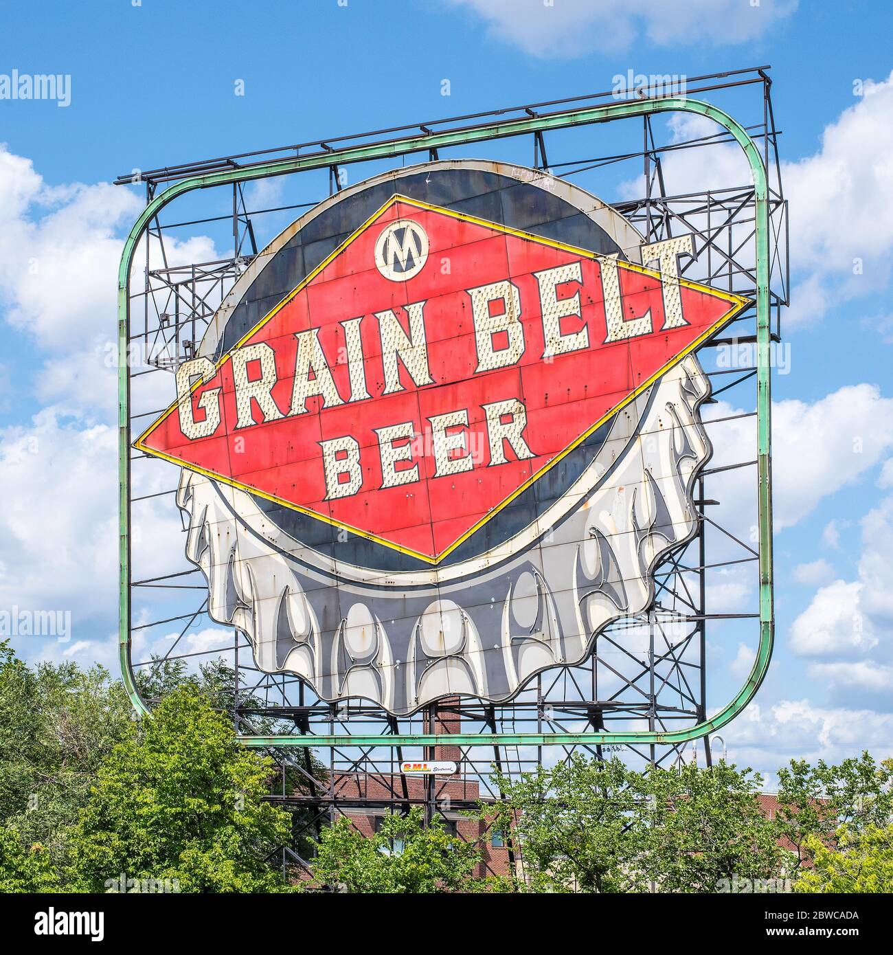 The Grain Belt Beer Sign, Minneapolis MN Stock Photo Alamy
