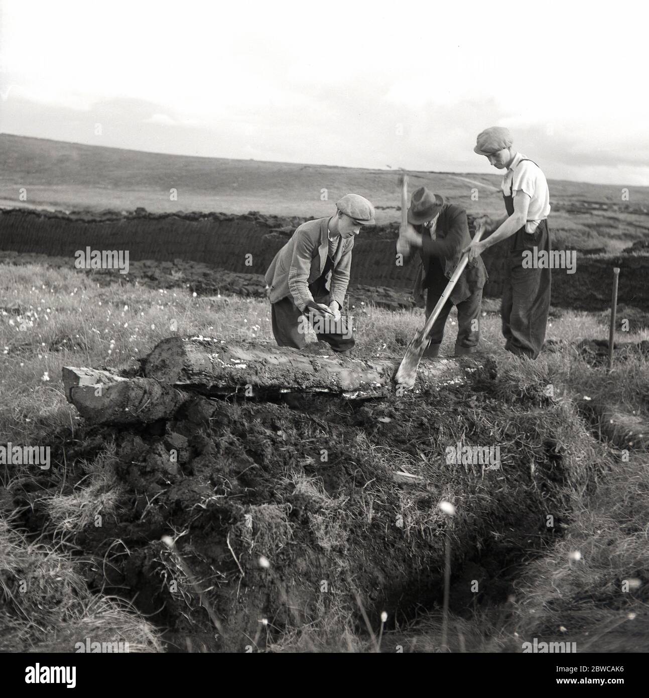 1950s, Ireland, historical photograph from this era of three Irish