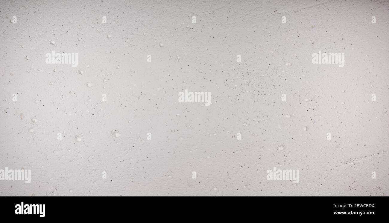 White wall, Panoramic white plaster wall surface Stock Photo