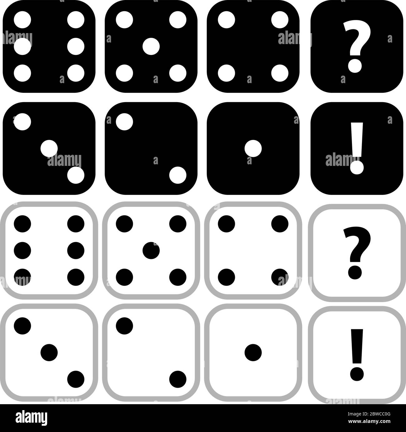 Dice Icon Set Vector Illustration Stock Vector Image & Art Alamy