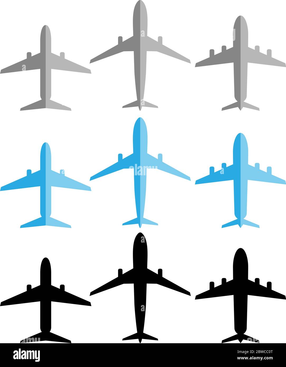 Airplane (Aeroplane) Icon Set Stock Vector Image & Art - Alamy
