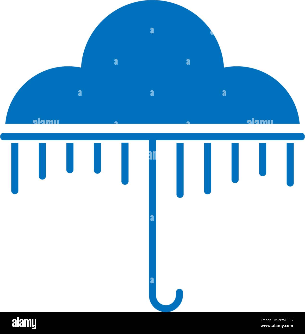 Rainy Umbrella  logo icon conceptillustration Stock Vector