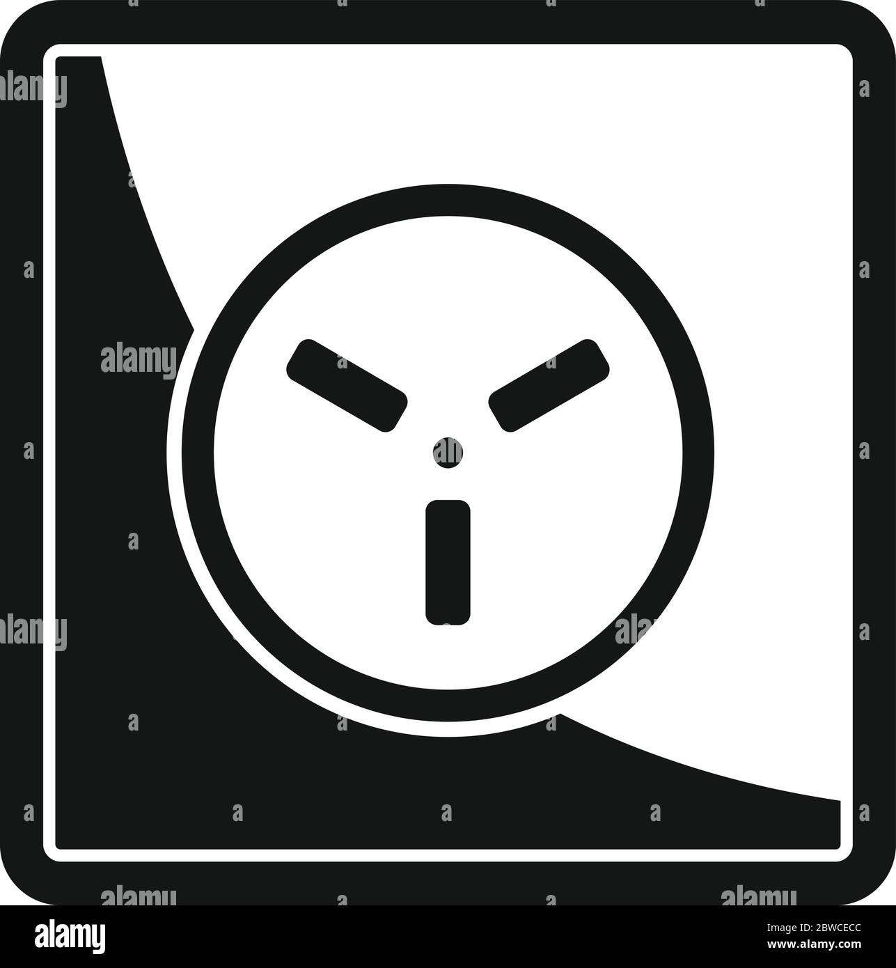 Type h power socket icon. Simple illustration of type h power socket