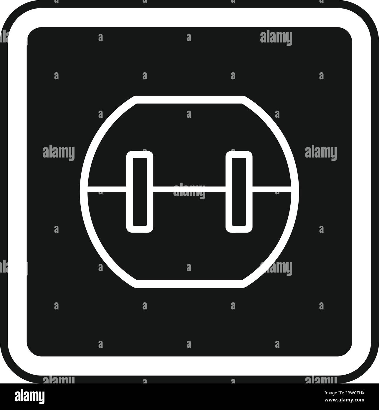 Element power socket icon. Simple illustration of element power socket ...