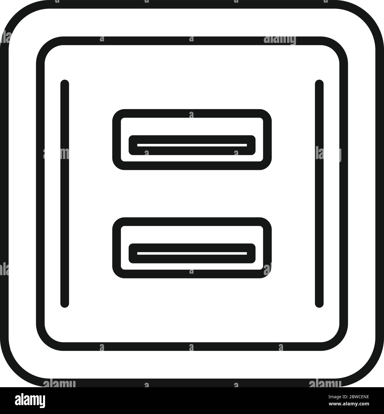 knude melon klinke Usb power socket icon. Outline usb power socket vector icon for web design  isolated on white background Stock Vector Image & Art - Alamy