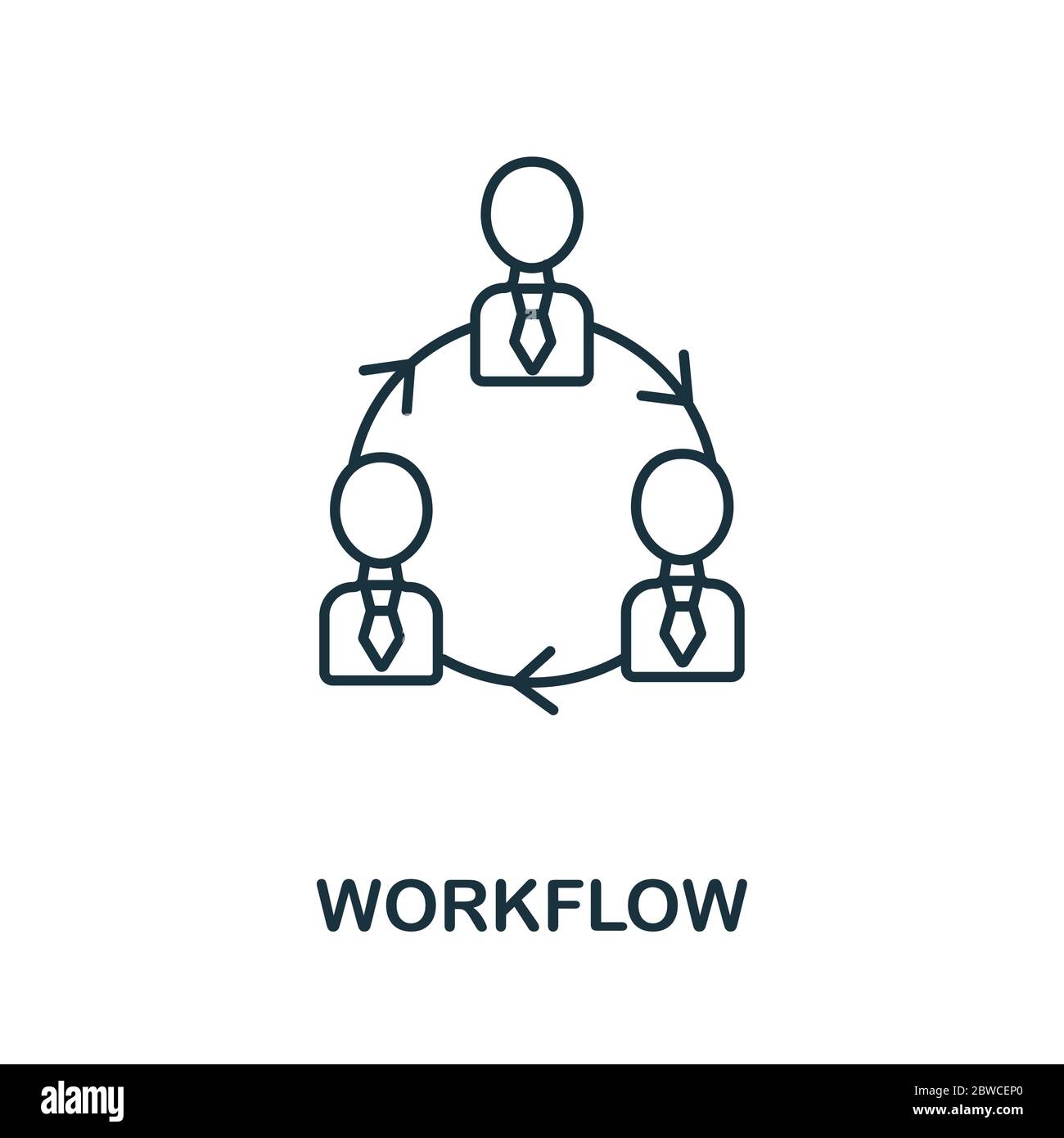 Workflow icon from planing collection. Simple line Workflow icon for ...