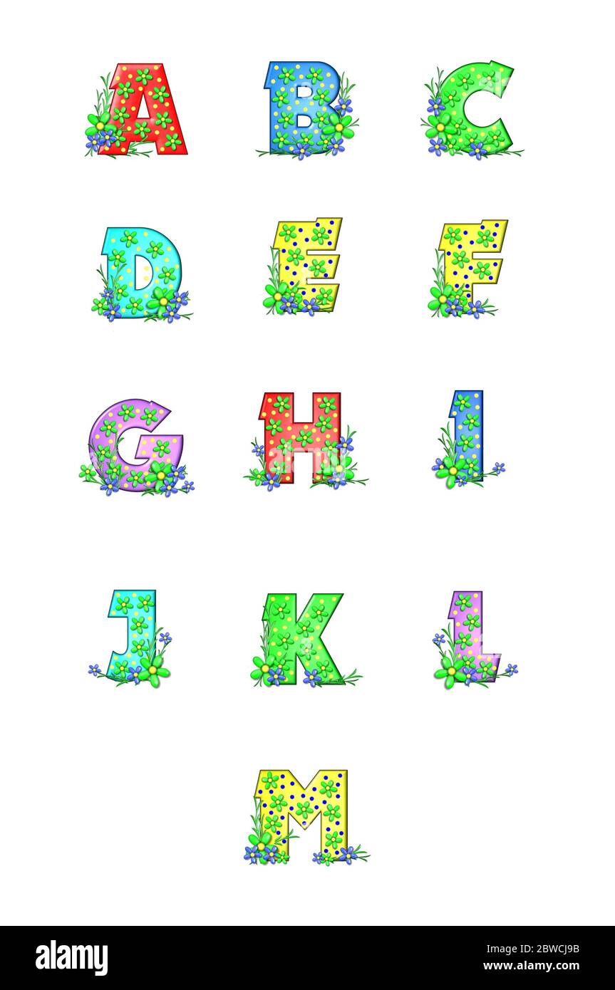 Alphabet Abstract Garden Stock Photo Alamy