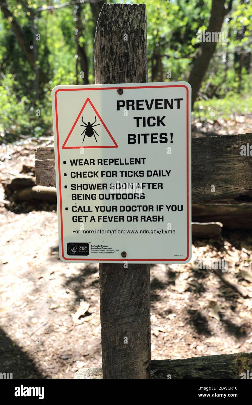 Prevent tick bites sign Stock Photo
