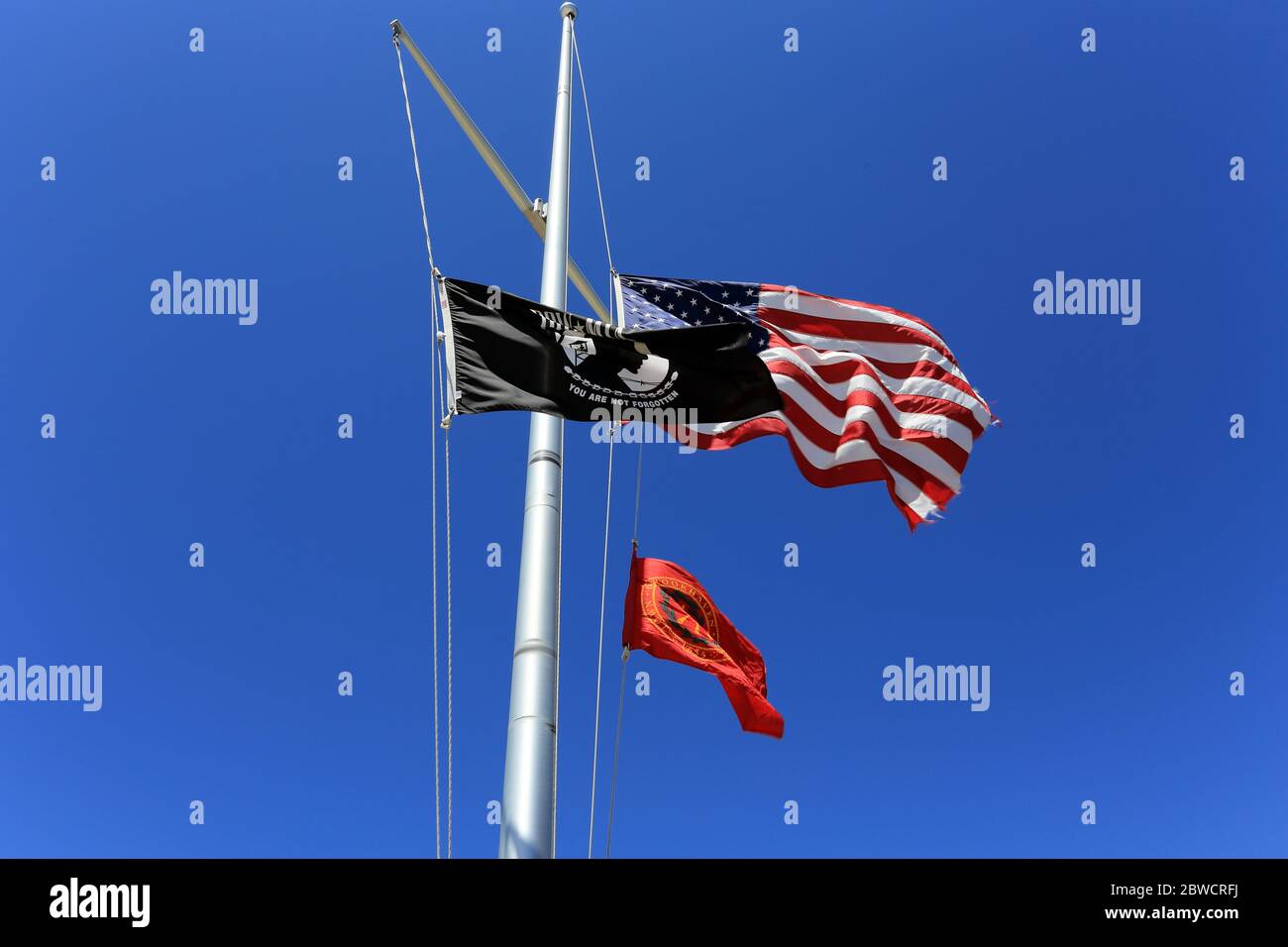 Flagpole Long Island new York Stock Photo