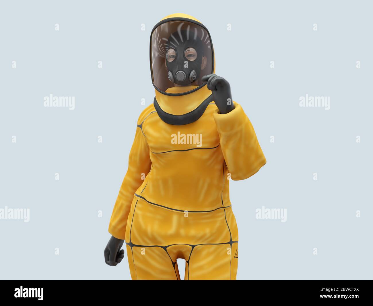 Download Person In Yellow Hazmat Suit Stock Photo Alamy PSD Mockup Templates
