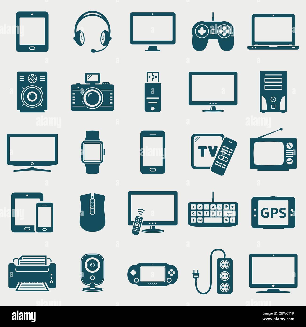 Set of vector devices icons Stock Vector Image & Art Alamy