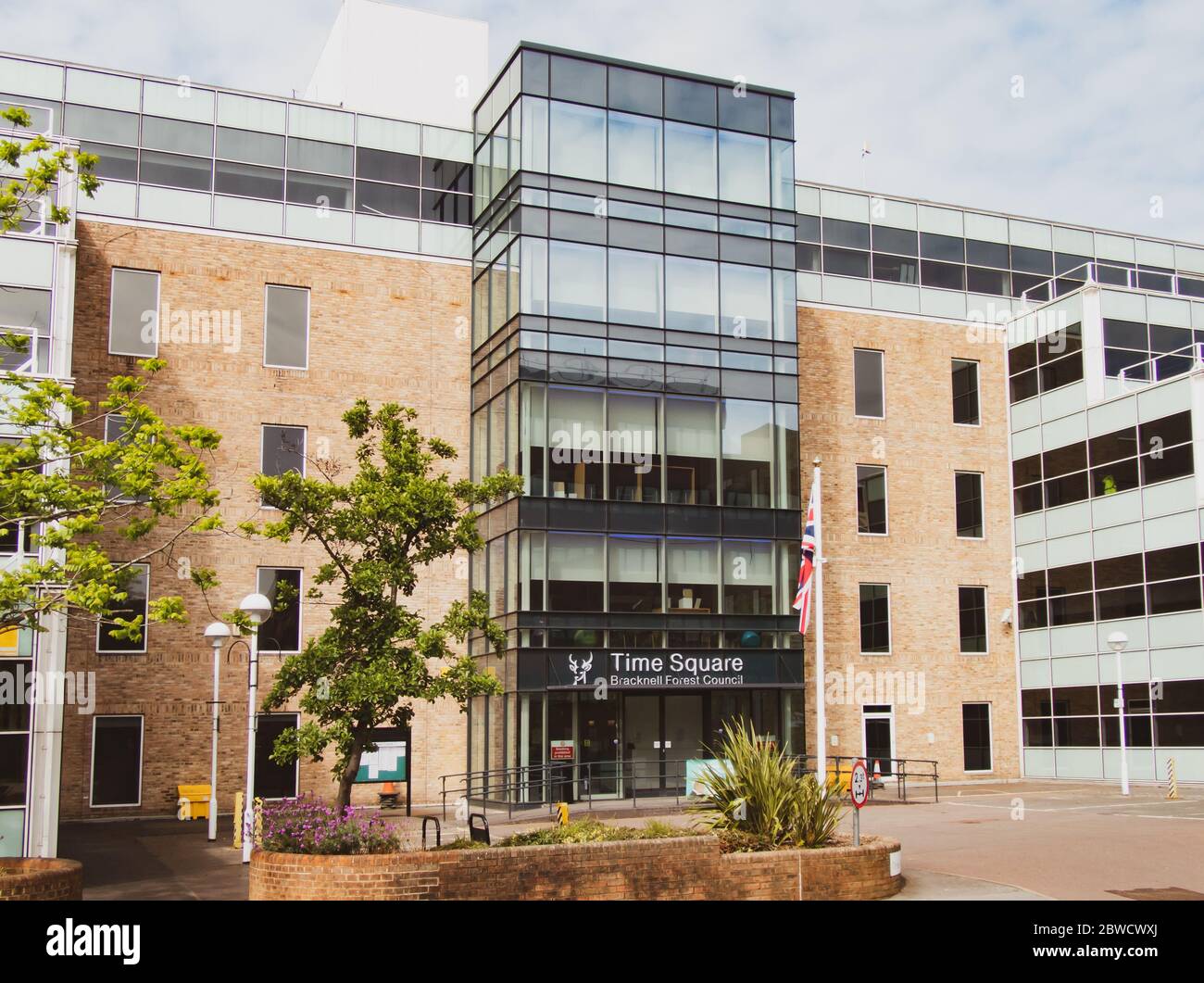 Time Square Offices of Bracknell Forest Council. 17 May 2020 Market Street Bracknell, Berkshire, UK Stock Photo