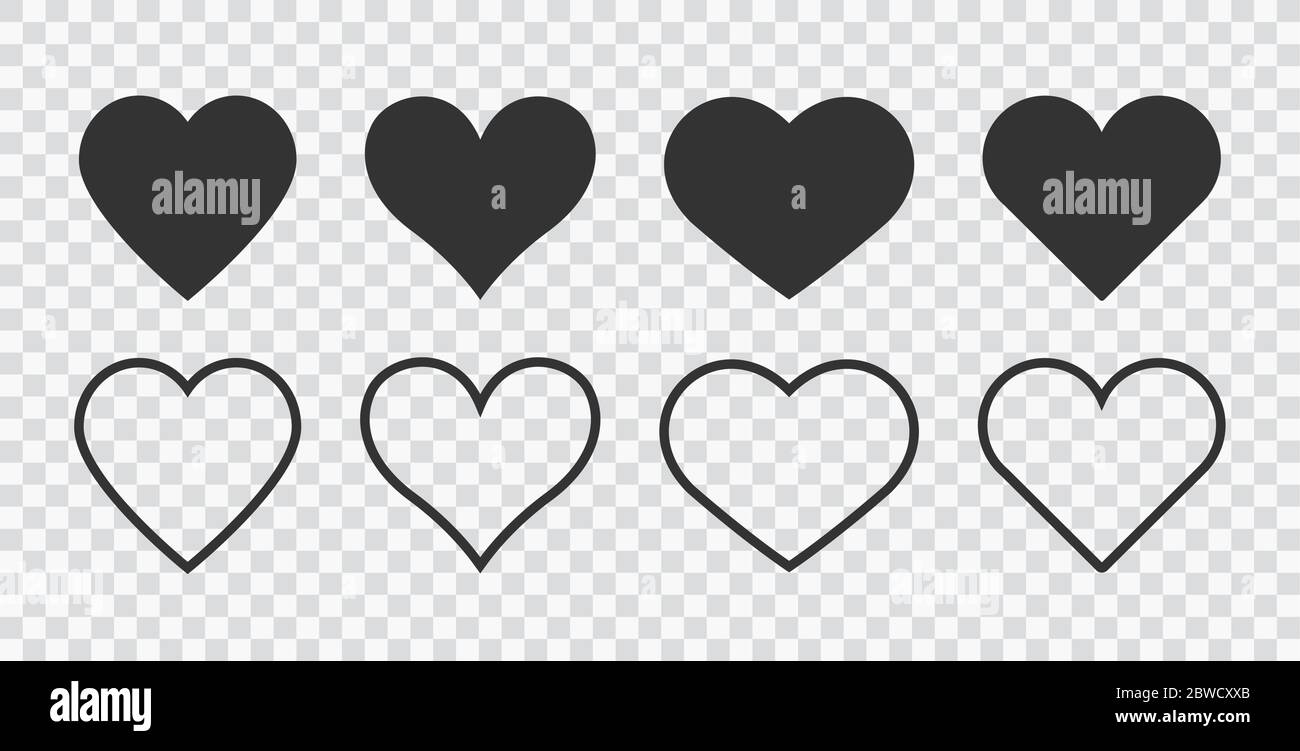 Heart linear vector icon. Valentine love and wedding thin line heart ...