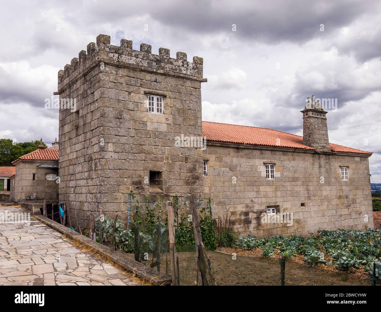 Pazo de San Pedro de Bembibre. Taboada. Ribera Sacra. Lugo. Galicia. España Stock Photo