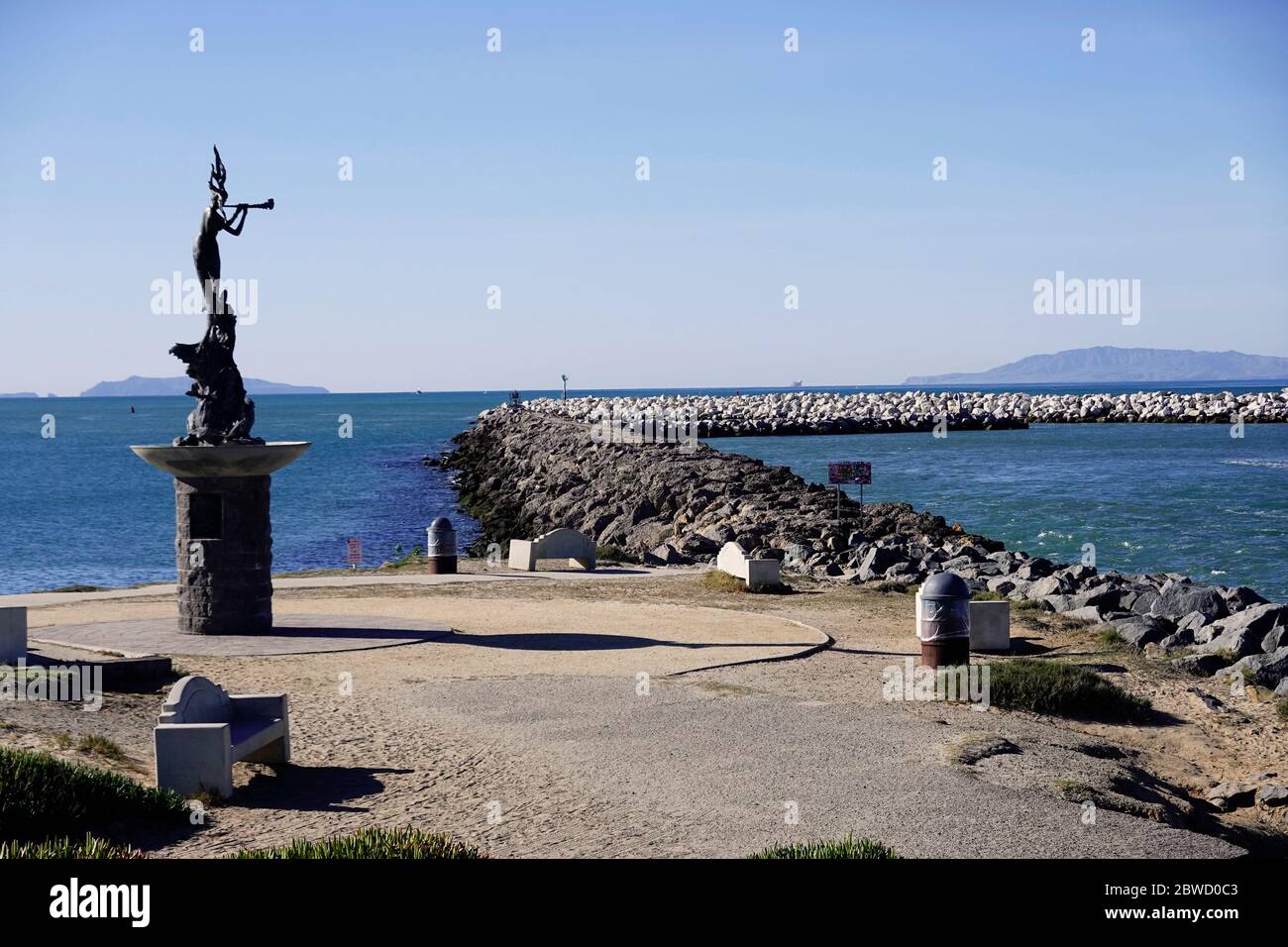 Mermaid statue at Soter Point Ventura CA Stock Photo Alamy