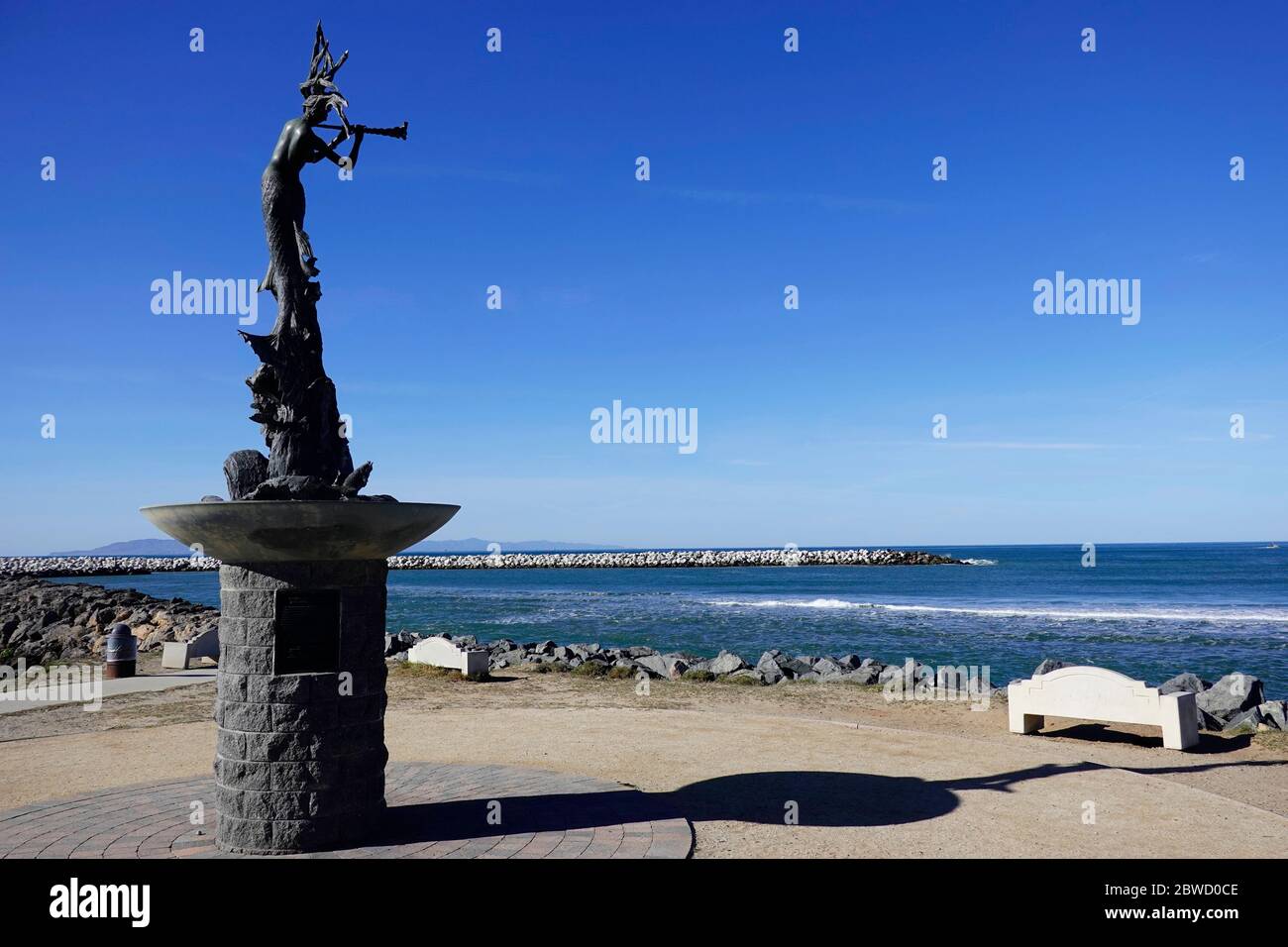 Mermaid statue at Soter Point Ventura CA Stock Photo Alamy