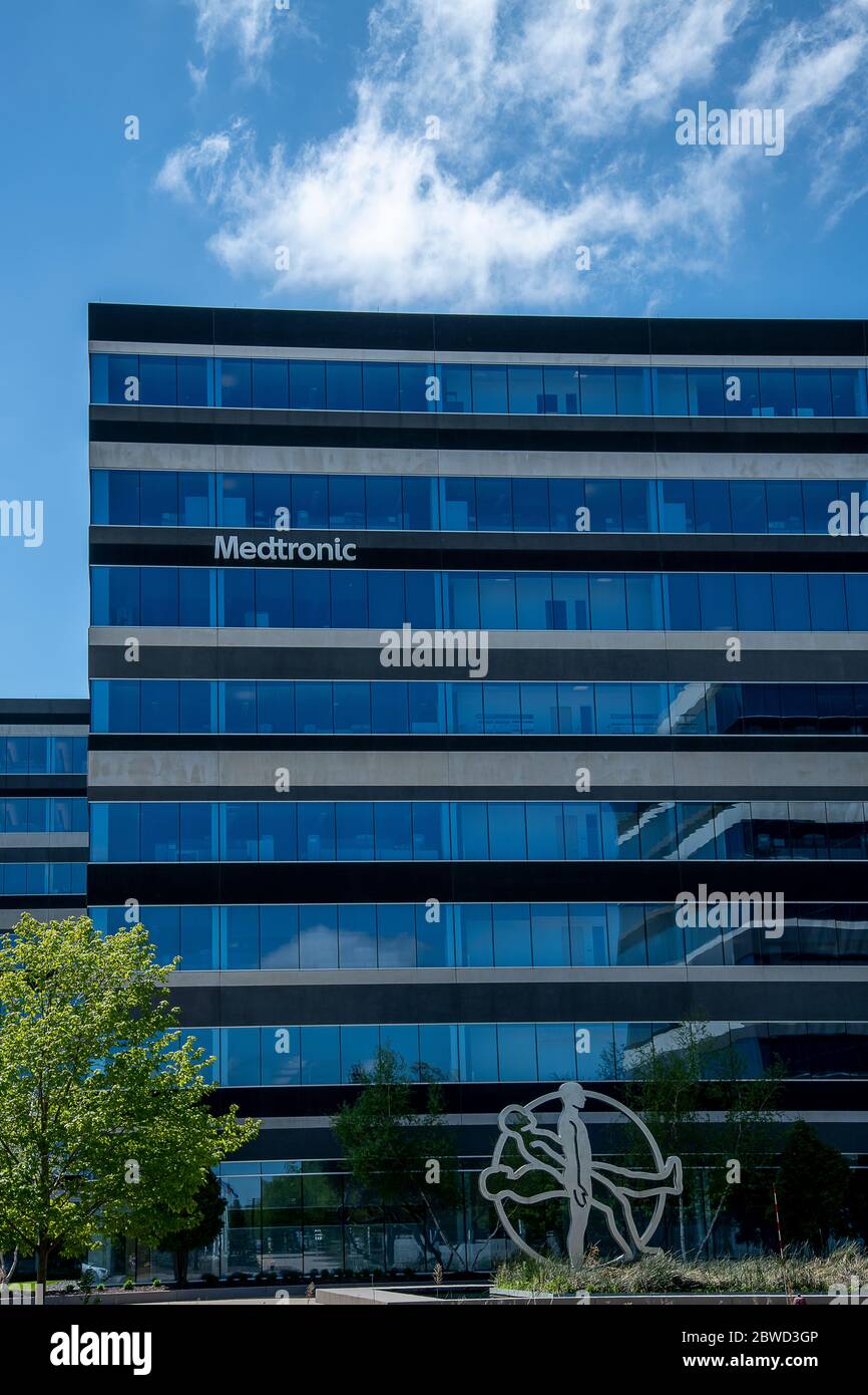 Mounds View, Minnesota. Medtronic, a maker of ventilators for the fight