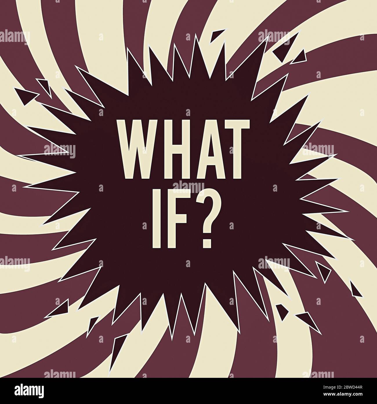 Conceptual hand writing showing What If Question. Concept meaning