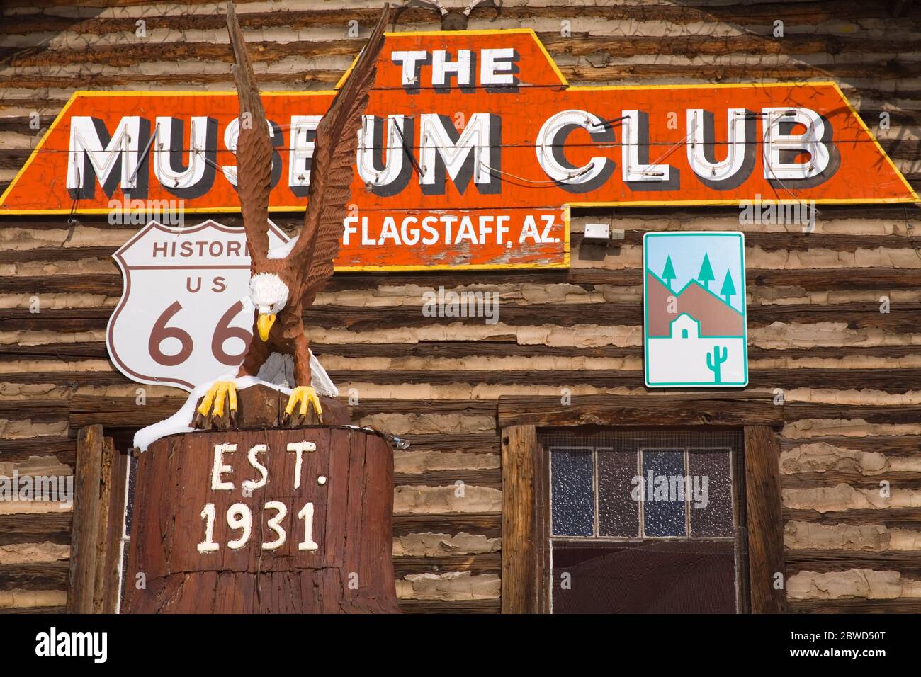 The Museum Club, Historic Route 66, Flagstaff, Arizona, USA Stock Photo -  Alamy