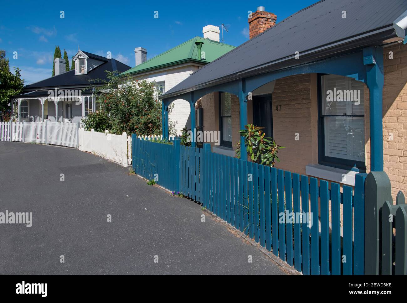Old 19th century house Battery Point Hobart Tasmania Australia Stock