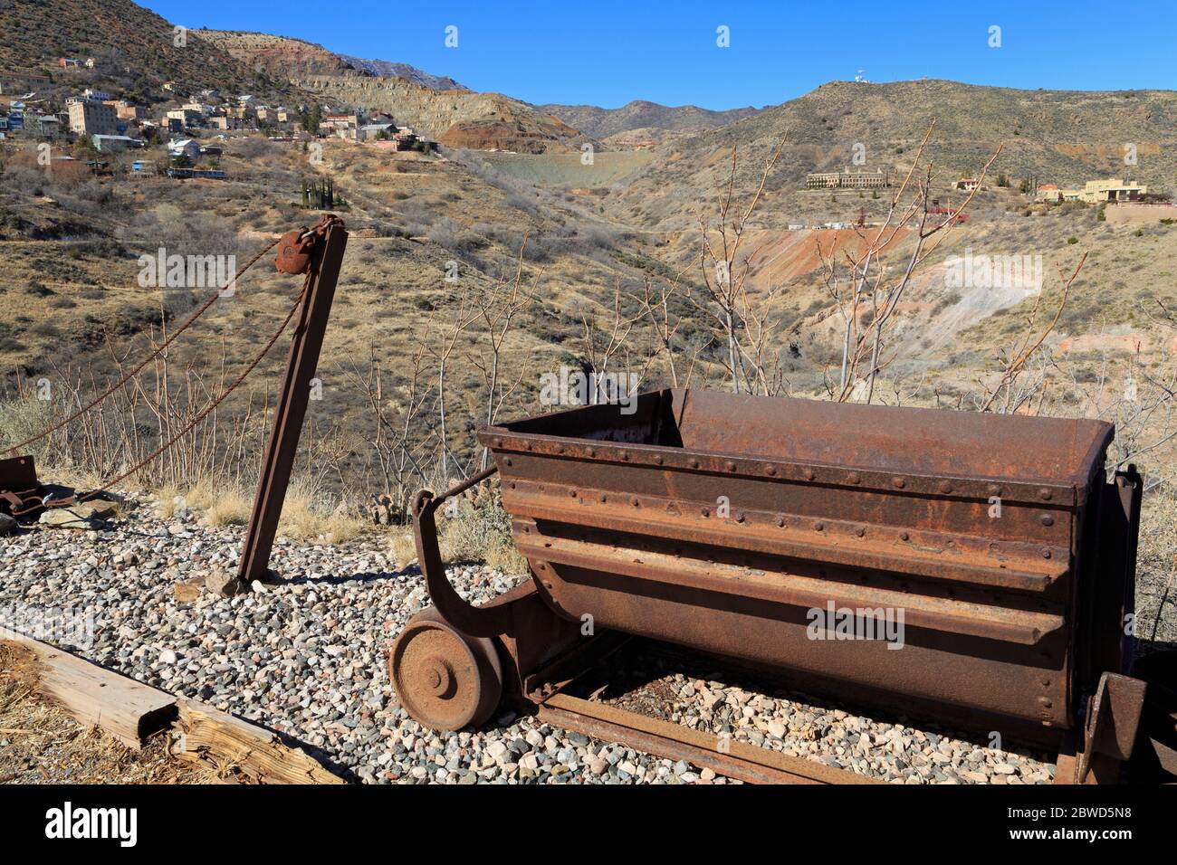 Narrow Guage Railway,Jerome,Arizona,USA Stock Photo