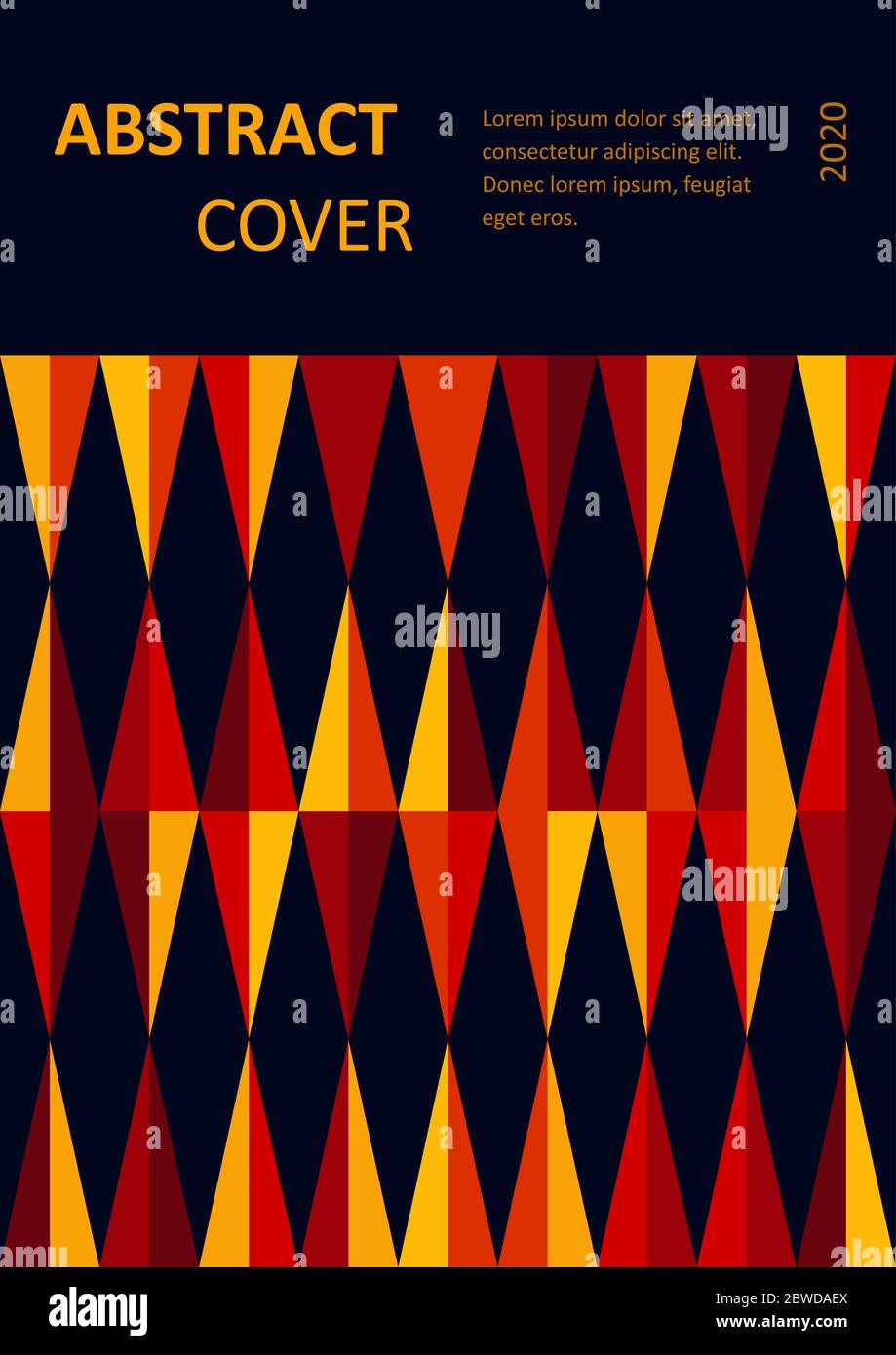 Vintage Retro Design Vector Cover A4 Vertical Orientation Front