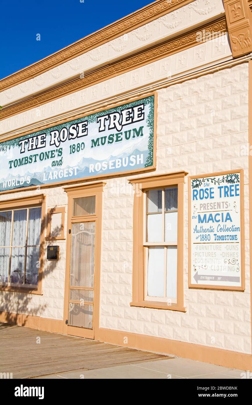 The Rose Tree Museum, Tombstone, Cochise County, Arizona, USA Stock