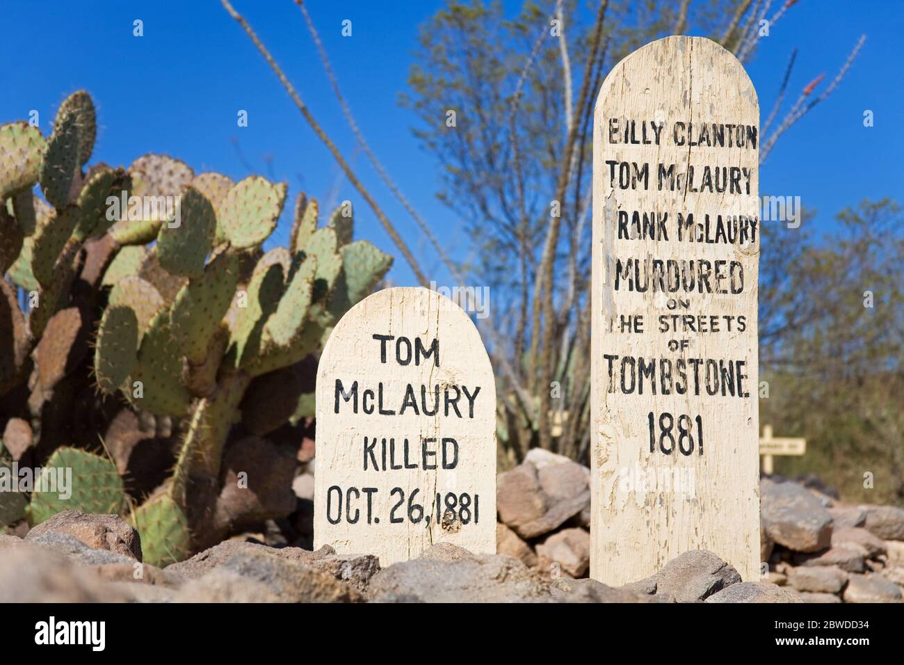 Boothill Graveyard, Tombstone, Cochise County, Arizona, USA Stock Photo