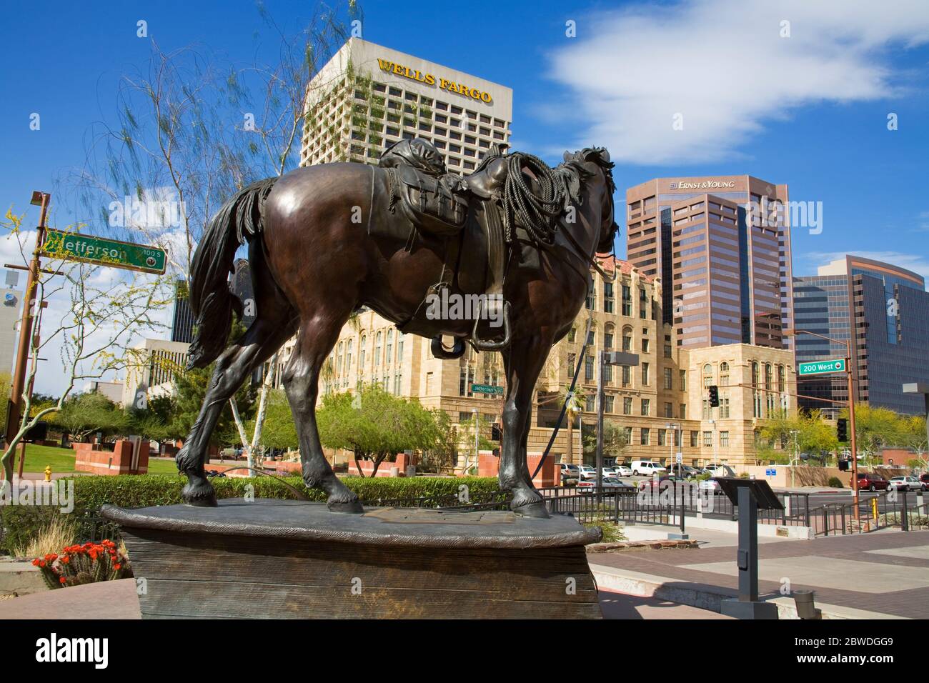 'They Served Well' Sheriff's Memorial, Phoenix, Arizona, USA Stock Photo