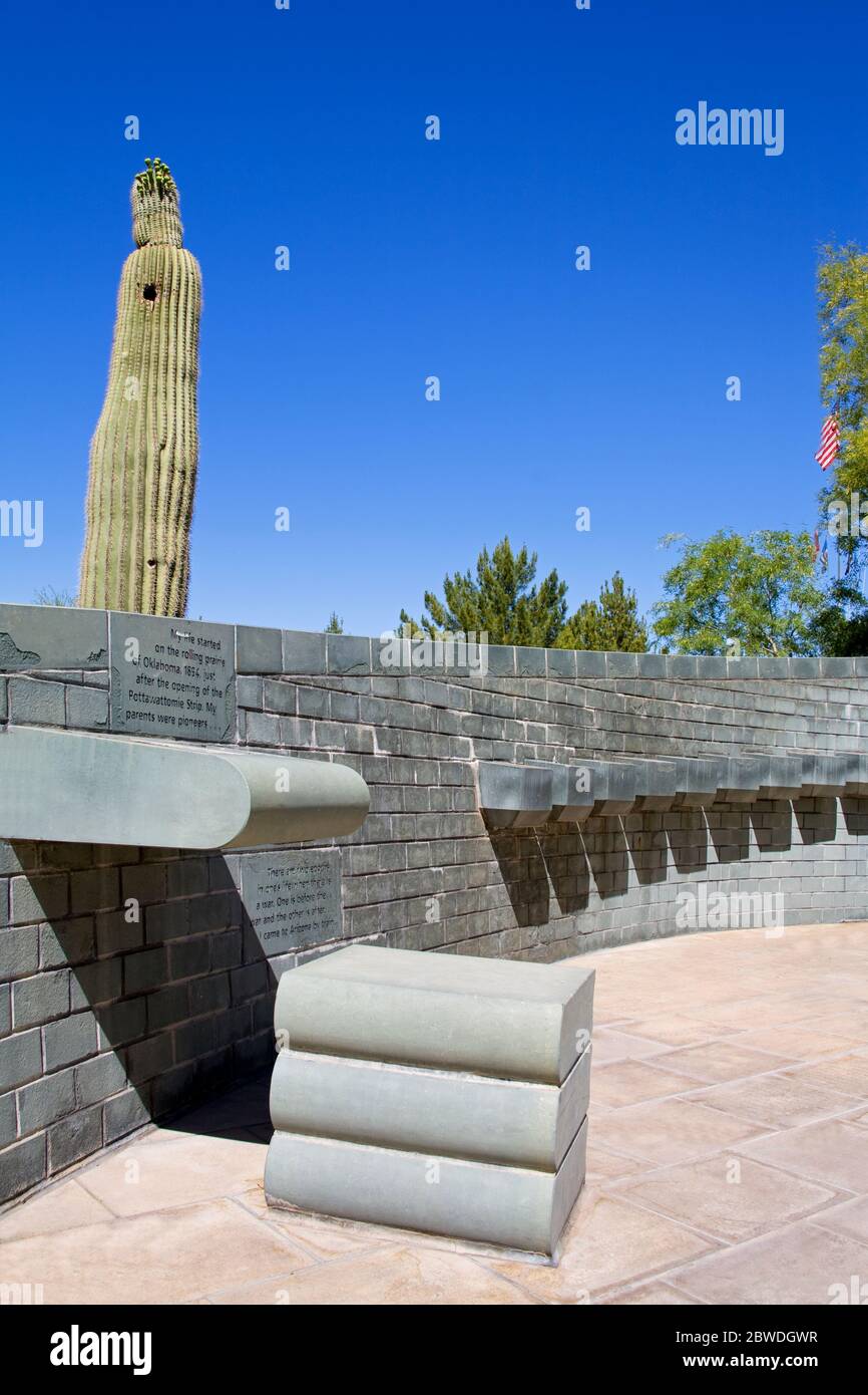 Ernest W. McFarland Memorial, State Capitol Mall, Phoenix, Arizona, USA Stock Photo