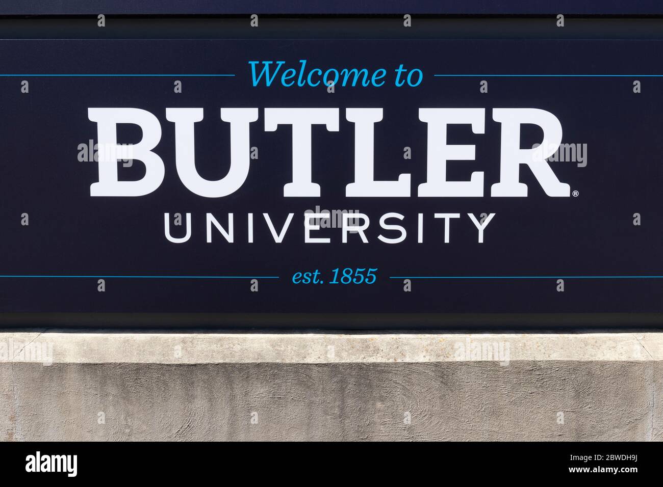 Indianapolis - Circa May 2020: Butler University campus. Butler University is a private Liberal Arts college and was established in 1855. Stock Photo