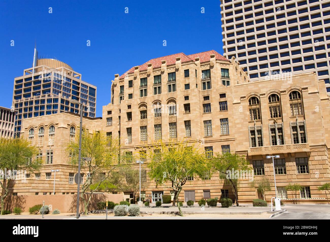 Old & New City Hall, Phoenix, Arizona, USA Stock Photo