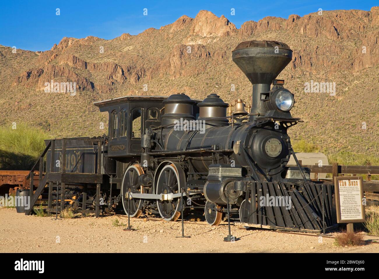 Railroad Train Postcard Old Tucson Arizona The Famous Reno Steam Locomotive - 