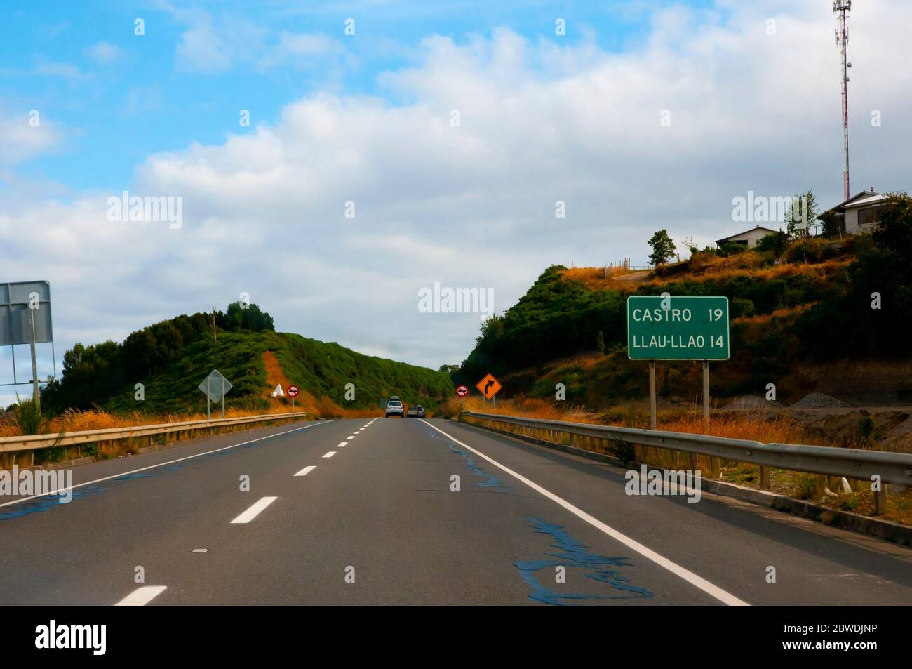 Panamerican South Road - Chile Stock Photo
