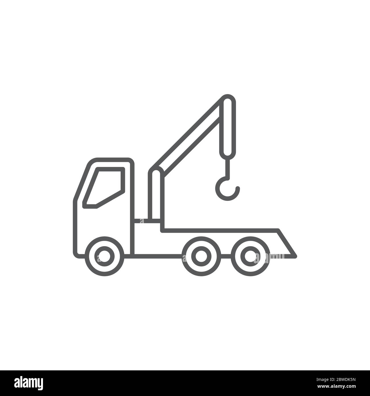 Tow truck vector icon symbol isolated on white background Stock Vector ...