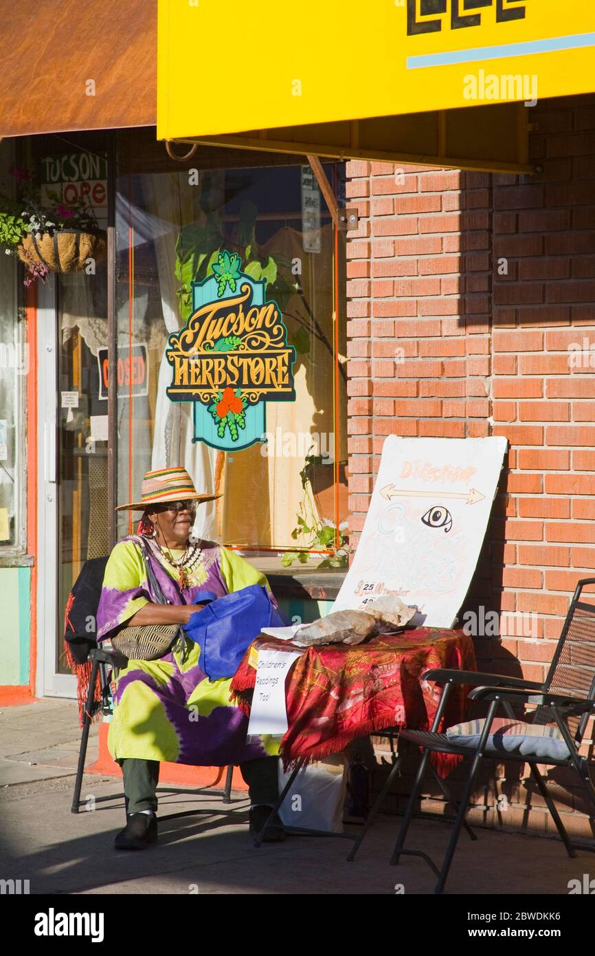 Fortune Teller, 4th Avenue Street Fair, Tucson, Pima County, Arizona, USA Stock Photo