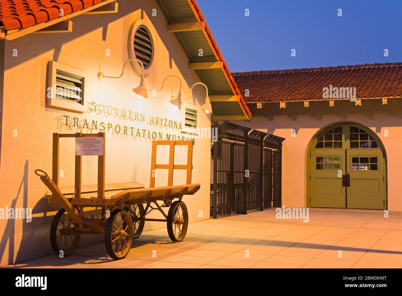 Southern Arizona Transportation Museum, Historic Railway Depot, Tucson, Pima County, Arizona, USA Stock Photo