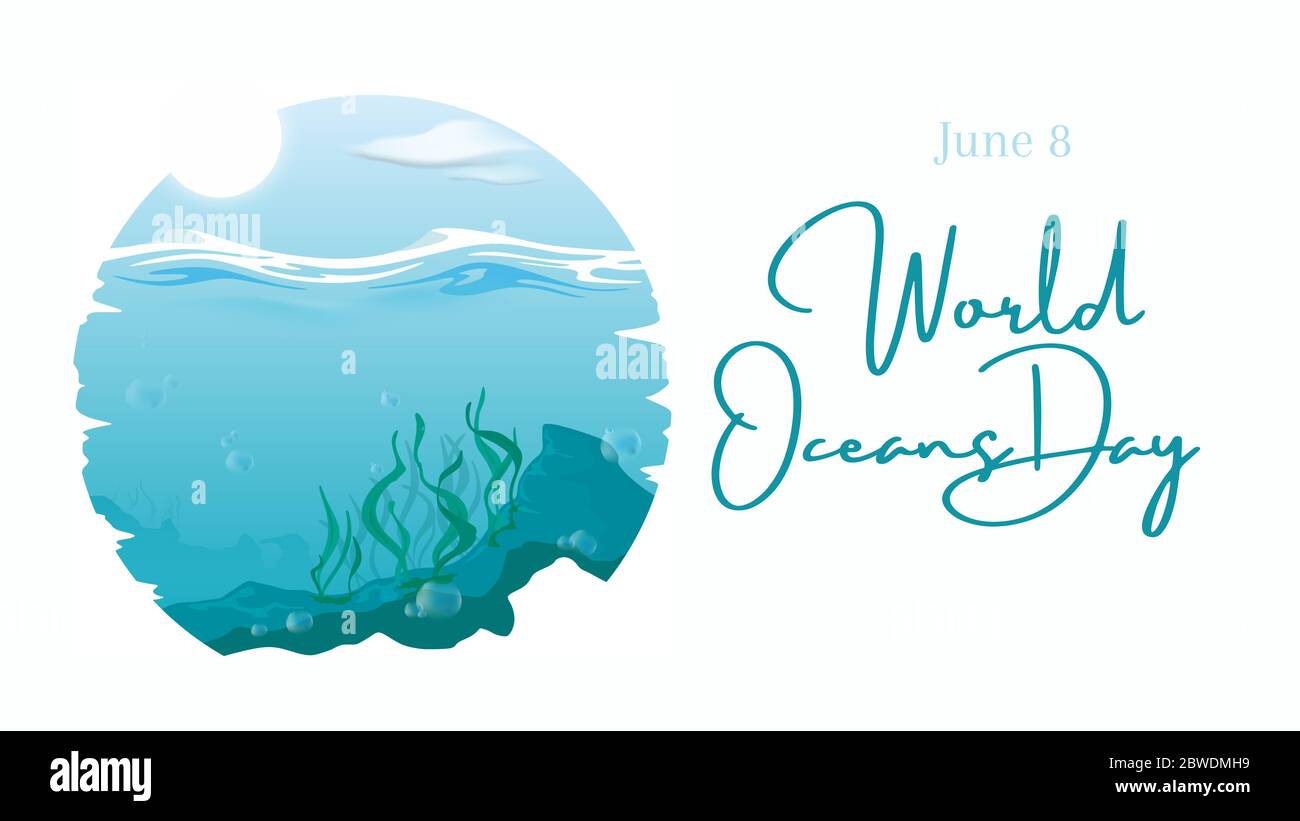 Design For Oceans Day Illustration Banner Card For World Ocean Day With Text In English Concept Of Conservation Sea Ecology Banner With A Drawin Stock Photo Alamy Design For Oceans Day Illustration Banner Card For World Ocean Day With Text In English Concept Of Conservation Sea Ecology Banner With A Drawin Stock Photo Alamy