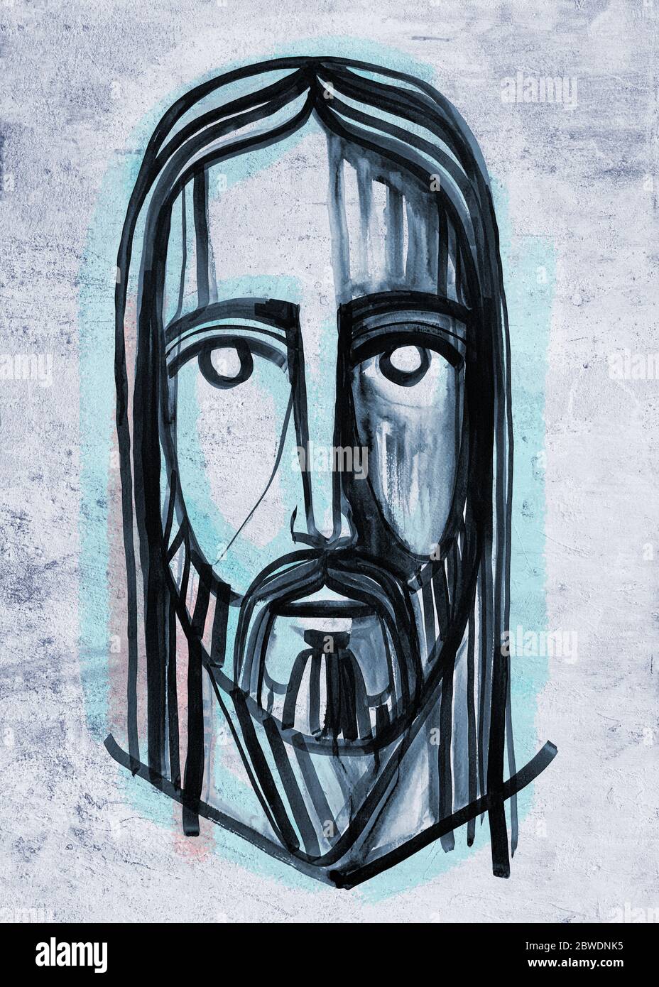 Jesus Face Sketch Looping Animation with... | Stock Video | Pond5