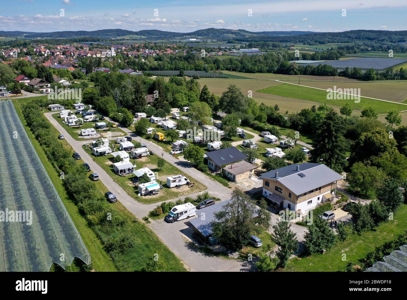 Wahlwies Bei Stockach, Germany. 13th Mar, 2020. The Wahlwies camping garden  of operators Volker and Andrea Knaust is located on the outskirts of  Wahlwies, which is only a few kilometres away from